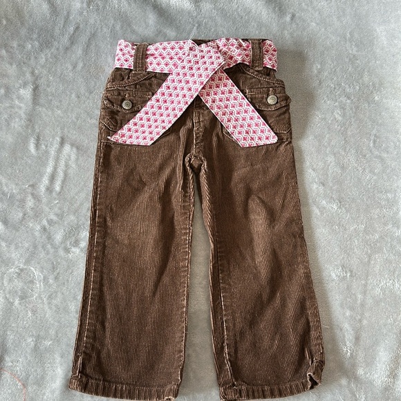 Old Navy - corduroy pants with wide tie  belt. Size 2T - Picture 1 of 4